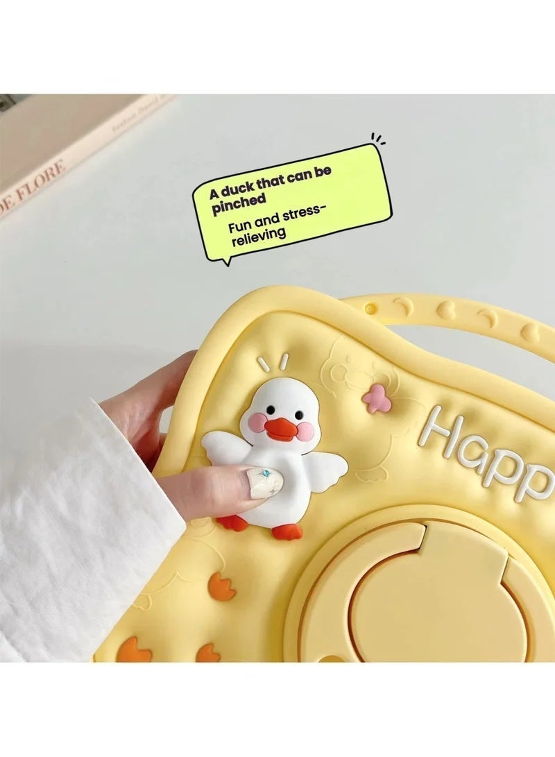 Cartoon Kids Case for HONOR Pad X8a/X9 11-Inch 2024, Portable Handle Stand, Kids Friendly Soft Silicone Adjustable Stand Shockproof Cover for HONOR Pad X8a/X9 11-Inch 2024 - Image 4