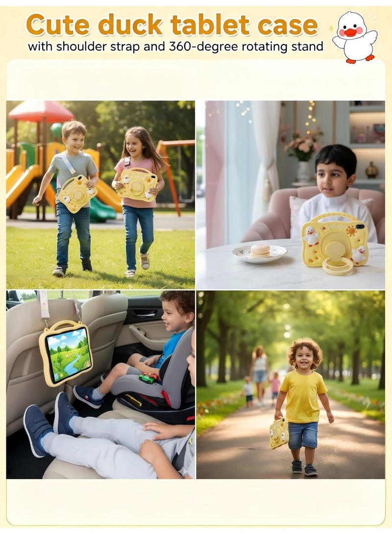 حافظة كرتونية للأطفال لجهاز HONOR Pad X8a/X9 مقاس 11 بوصة 2024، حامل محمول، حامل قابل للتعديل من السيليكون الناعم الملائم للأطفال، غطاء مقاوم للصدمات لجهاز HONOR Pad X8a/X9 مقاس 11 بوصة 2024 - Image 4