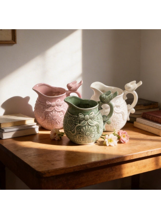 A sophisticated and elegant vase with a bird-shaped handle, featuring an ice-crack pattern, perfect for home décor, flower arranging, or as a gift. - Image 2