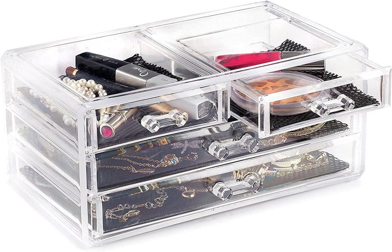 Spaceshoop Cosmetic Organizer Makeup Drawers Acrylic Clear Cabinet - Image 5