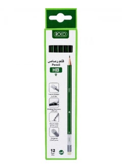 ROCO Pack Of 12-Piece Premium Quality HB2 Pencil With Eraser Set  - Image 2