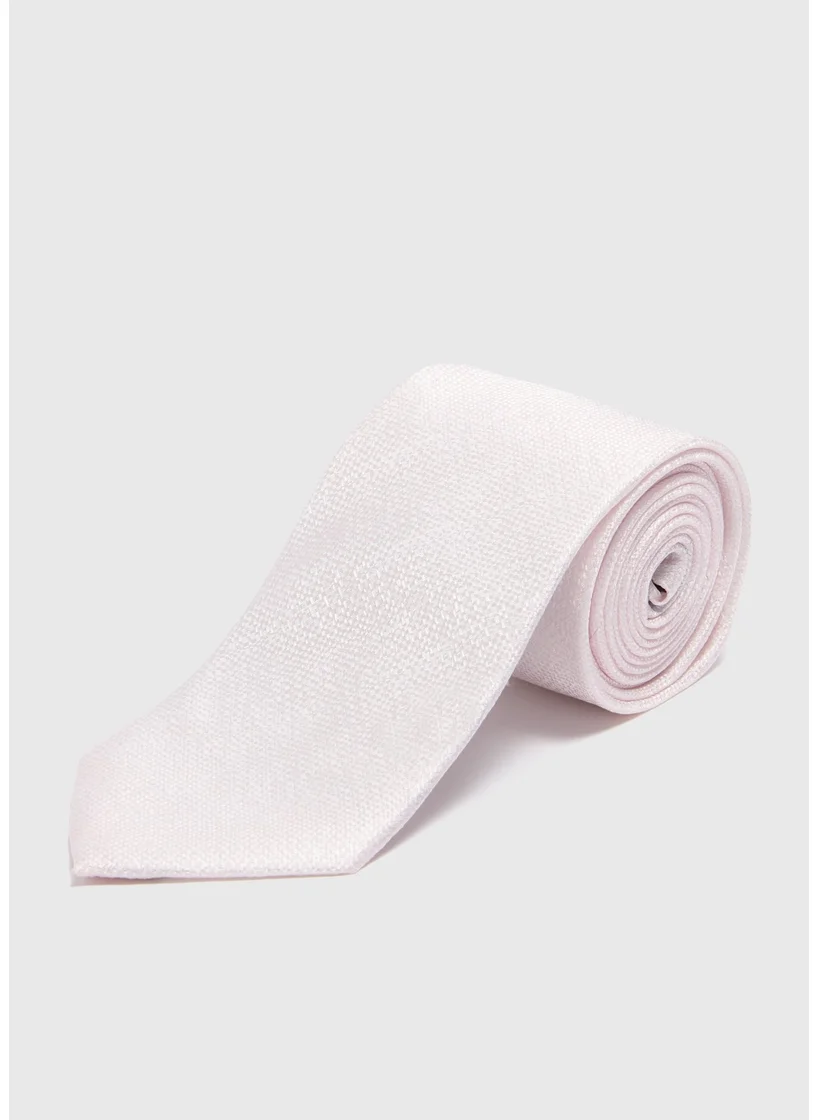 Matalan Taylor & Wright Pink Linen Look Tie