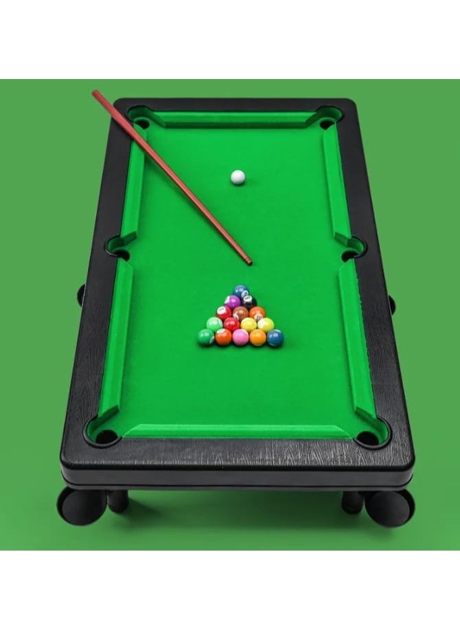 TOY GARDEN Children's Mini Pool Table -Tabletop Billiards Toy with 11 Balls, 2 Cues, and 1 Triangle - Real Billiards Snooker & Pool (30*18.5*6 cm)  - Image 2