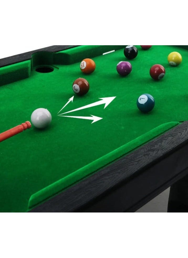 TOY GARDEN Children's Mini Pool Table -Tabletop Billiards Toy with 11 Balls, 2 Cues, and 1 Triangle - Real Billiards Snooker & Pool (30*18.5*6 cm)  - Image 3