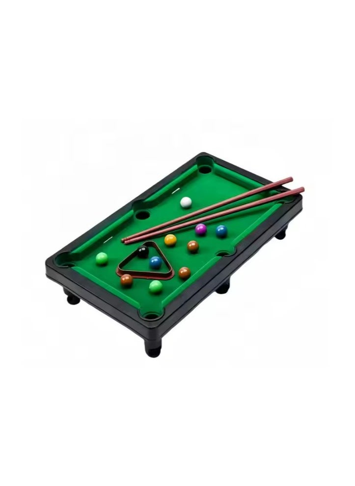 TOY GARDEN Children's Mini Pool Table -Tabletop Billiards Toy with 11 Balls, 2 Cues, and 1 Triangle - Real Billiards Snooker & Pool (30*18.5*6 cm)  - Image 1