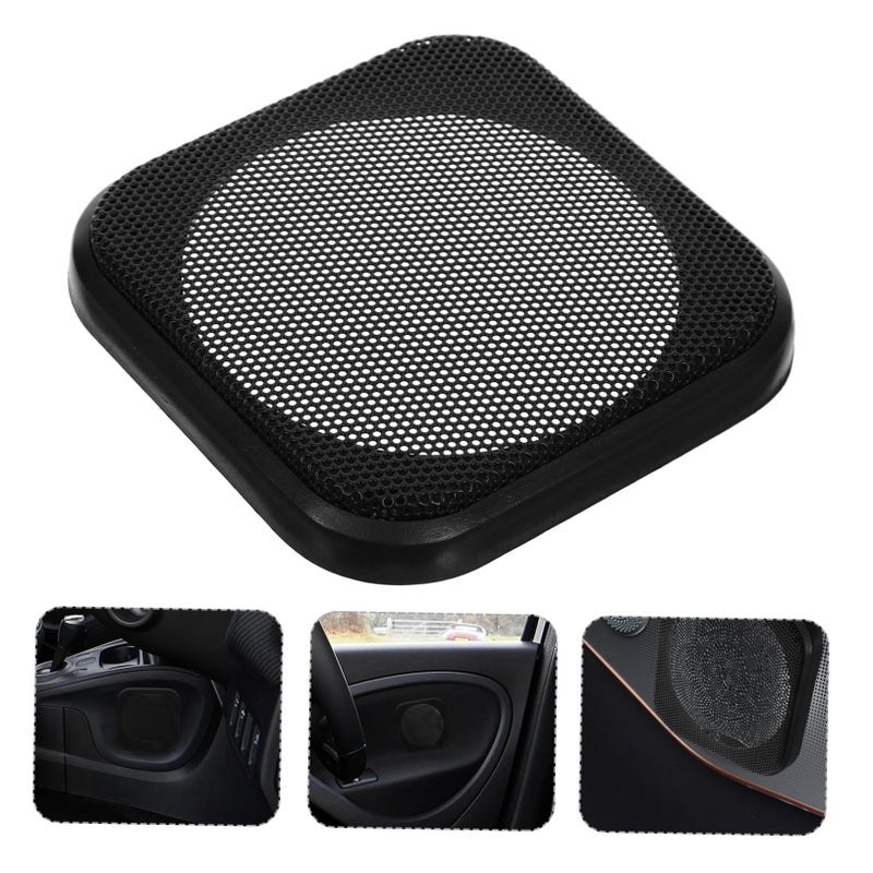 Black Car Speaker Grill Cover Mesh Design Easy Installation Audio Aesthetic Protector - Image 3