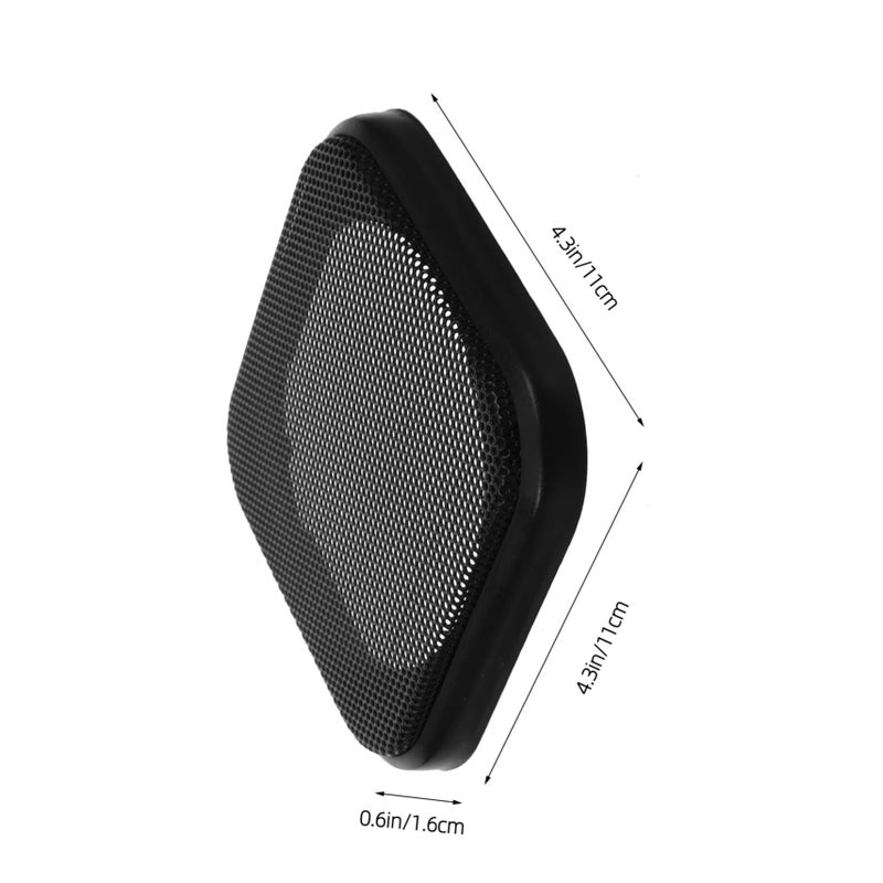 Black Car Speaker Grill Cover Mesh Design Easy Installation Audio Aesthetic Protector - Image 5