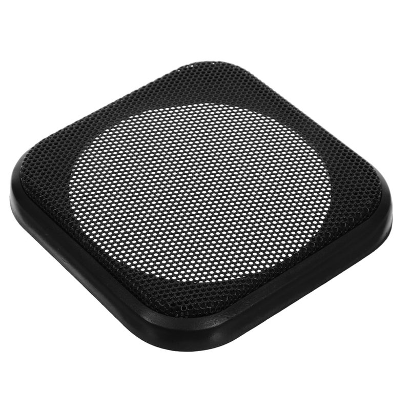 Black Car Speaker Grill Cover Mesh Design Easy Installation Audio Aesthetic Protector - Image 2