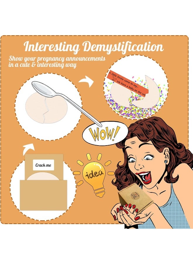 1DFAUL DINGSEN Egg Pregnancy Announcement, Pregnancy Reveal, Funny Baby Announcement Ideas, Surprise Eggs Perfect for grandparents Future Dad, or Friends - Image 2