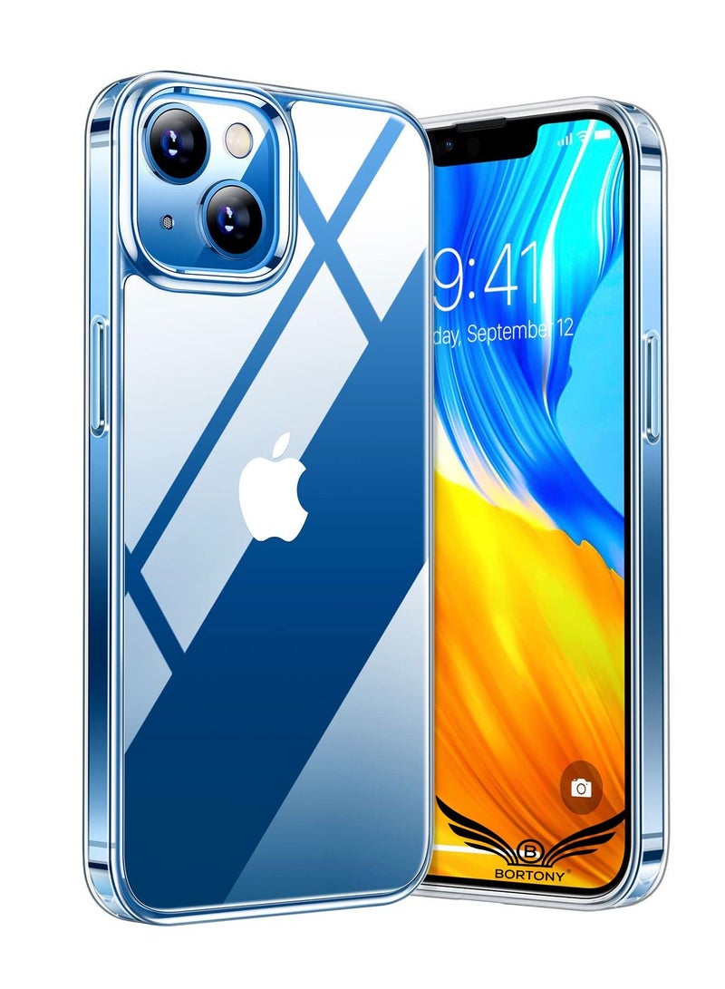 BORTONY Protective Case for iPhone 14 Crystal Clear Yellowing Resistant Slim Transparent Phone Cover for Apple iPhone 14 (6.1 inch) - Image 1