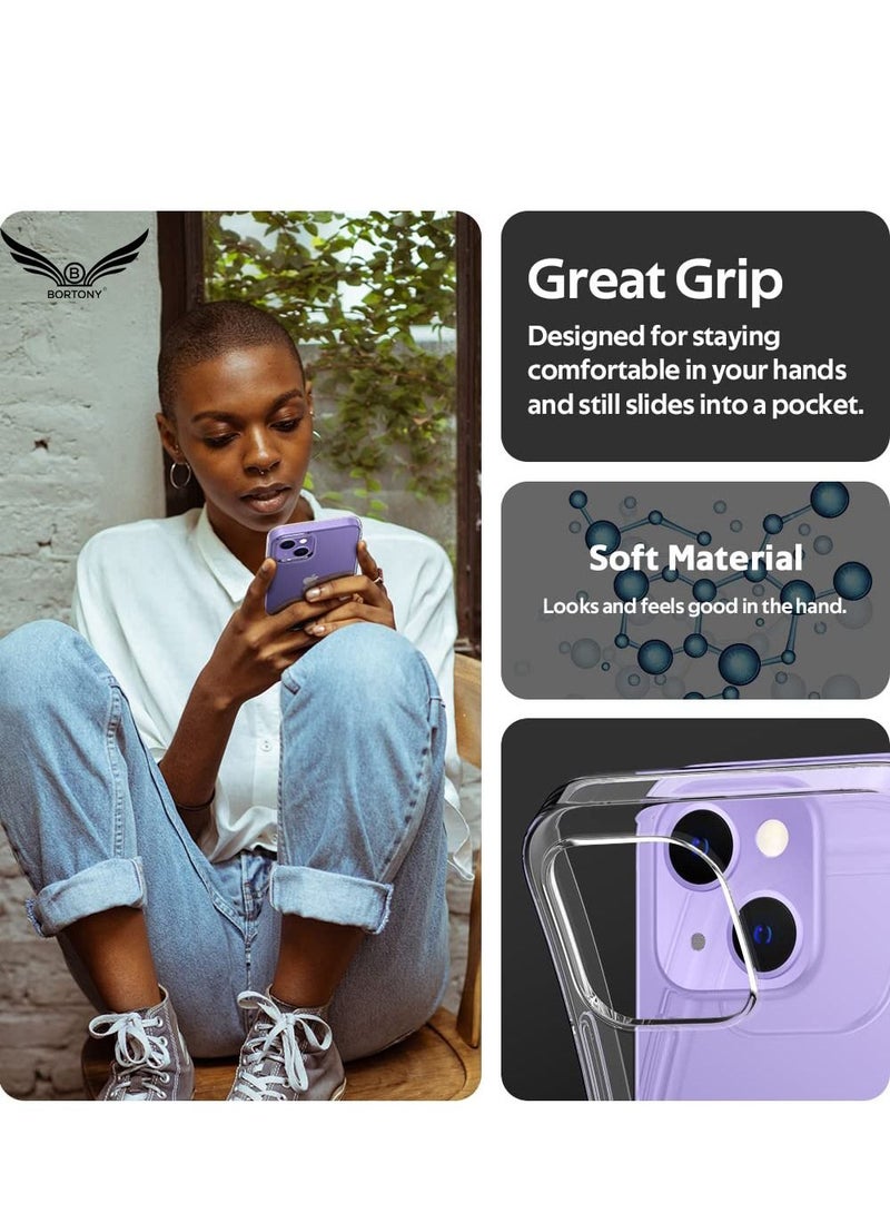 BORTONY Protective Case for iPhone 14 Crystal Clear Yellowing Resistant Slim Transparent Phone Cover for Apple iPhone 14 (6.1 inch) - Image 5