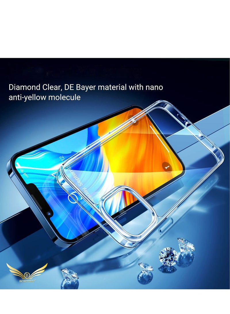 BORTONY Protective Case for iPhone 14 Crystal Clear Yellowing Resistant Slim Transparent Phone Cover for Apple iPhone 14 (6.1 inch) - Image 2