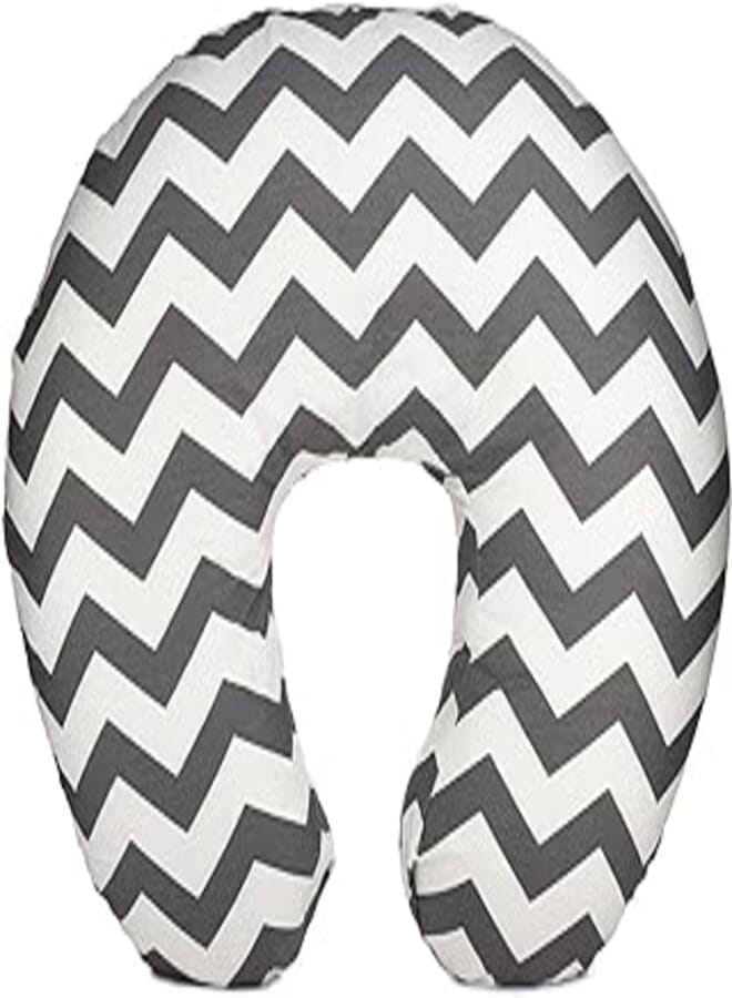 Org Store Premium Nursing Pillow Cover | Slipcover for Breastfeeding Pillows | Fits Boppy Pillows | Chevron Patterned (Gray) 