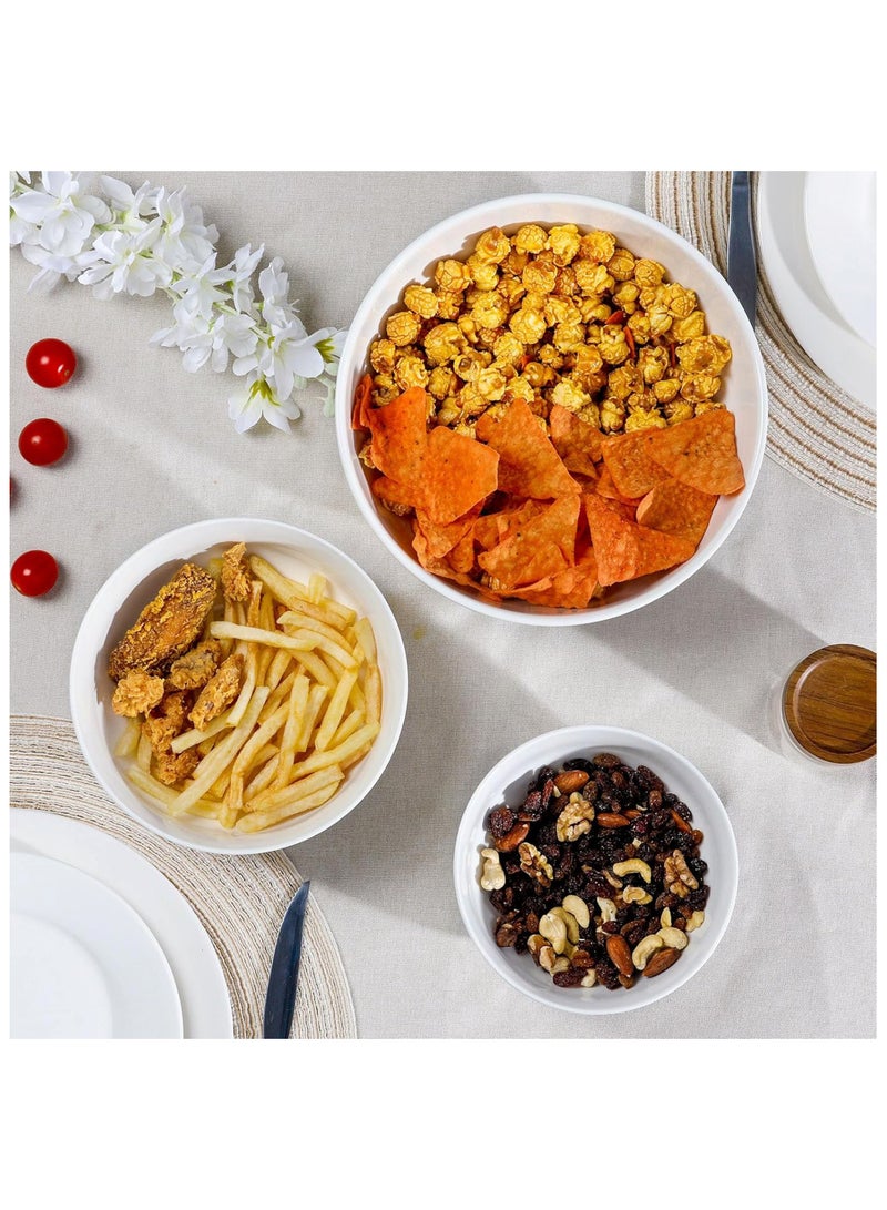 طقم أطباق سيراميك 3 قطع مع أغطية محكمة – تصميم زهور رقم 3 – للتحضير، التخزين، والتقديم – مثالي للشوربات، السلطات، الفواكه، والمزيد - Image 4