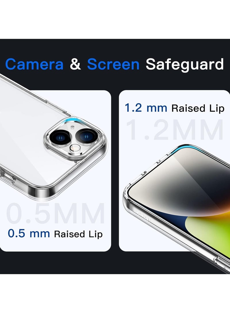 Mismo Clear Shockproof Case for iPhone 14 – Ultra Thin Transparent TPU Cover, Anti-Scratch & Anti-Yellowing Crystal Clear Protective Bumper Case - Clear - Image 3