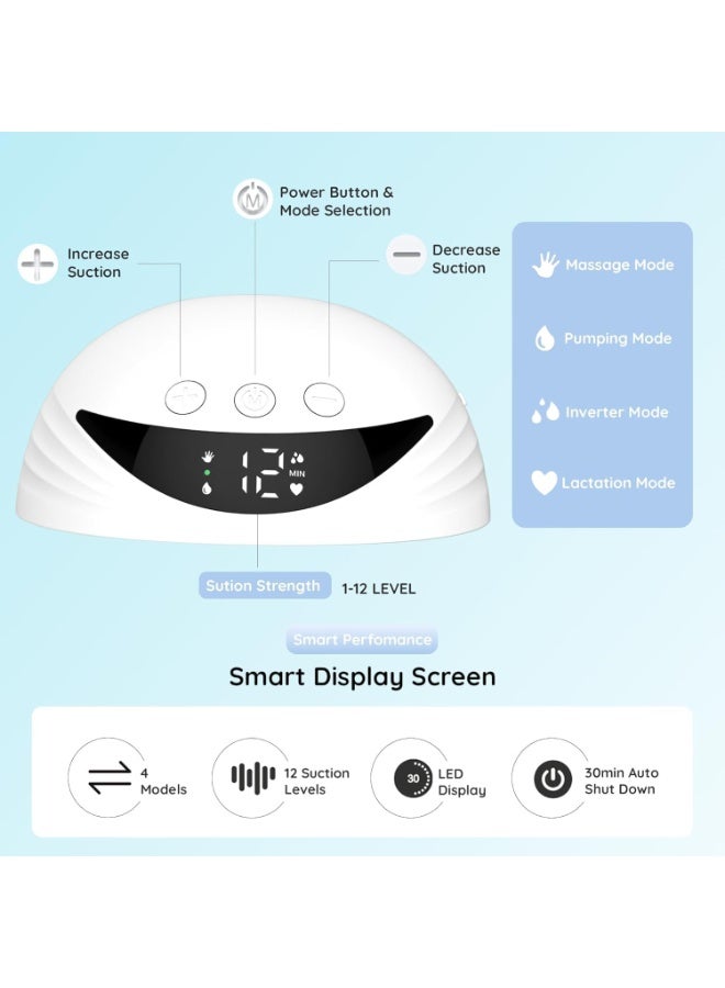 Wearable Electric Breast Pump Hands-Free & Cordless | Silent Rechargeable Milk Extractor | 210 ml Capacity Anti-Reflux Portable Pump for Breastfeeding Moms - Image 4