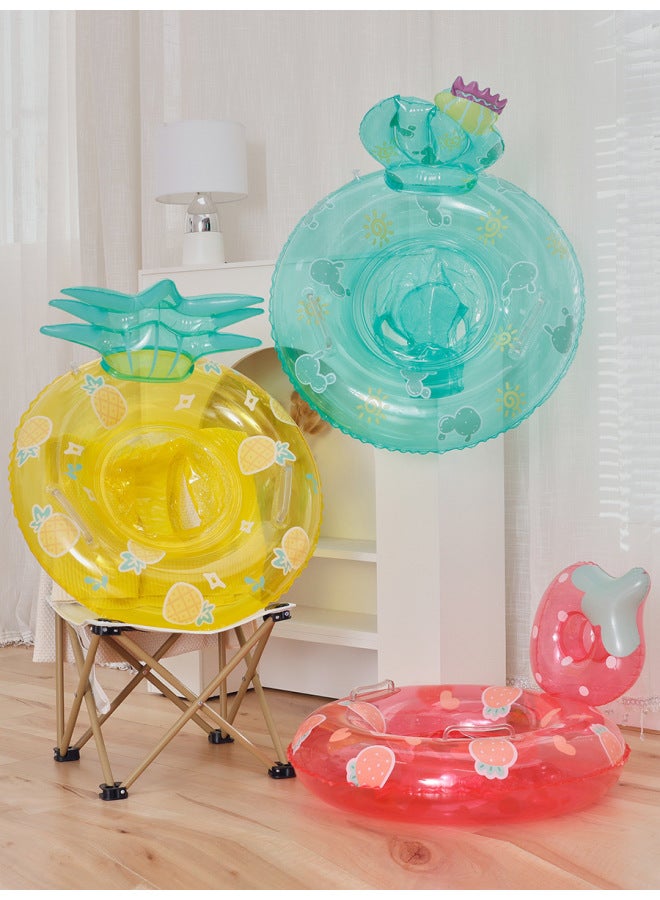 Generic Couple INS Fruit Swimming Ring Children PineFor Apple Seat Ring Infant Baby Strawberry Seat Ring Children Underarm Ring-Inner Diameter After Inflation:Strawberry Sponge Underpants Loop (suitable For  - Image 2