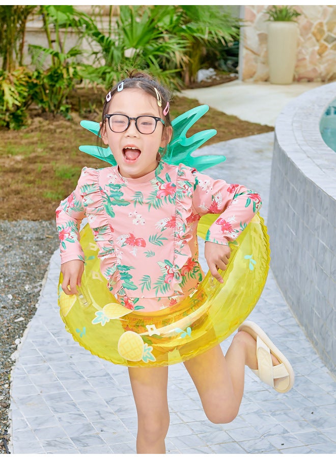 Generic Couple INS Fruit Swimming Ring Children PineFor Apple Seat Ring Infant Baby Strawberry Seat Ring Children Underarm Ring-Inner Diameter After Inflation:Strawberry Sponge Underpants Loop (suitable For  - Image 5