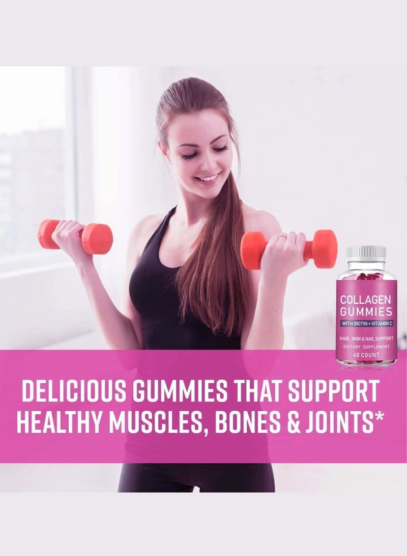 BIYODE Extra Strength Collagen + Biotin: Great Support for Hair, Skin & Nails, 60 Gummies. - Image 4