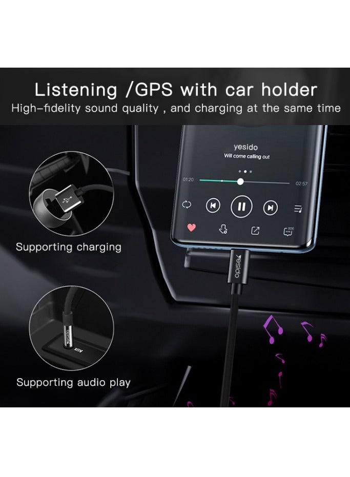 Yesido YAU18 Music Audio Adapter With USB Charging Splitter To 3.5mm Audio Cable Line made For iPhone - Image 4