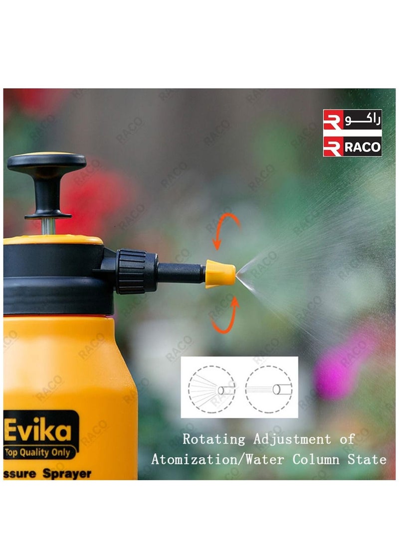 RACO Garden Sprayer 2L Hand Held Household Garden Pressure Water Sprayer with Pressure Release valve Great for Indoor and Outdoor Plants