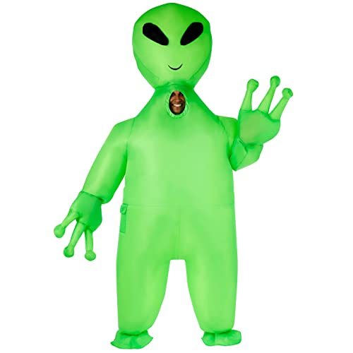 Morph Inflatable Alien Costume Adult, Blow Up Alien Outfit for Men, One Size - Image 1