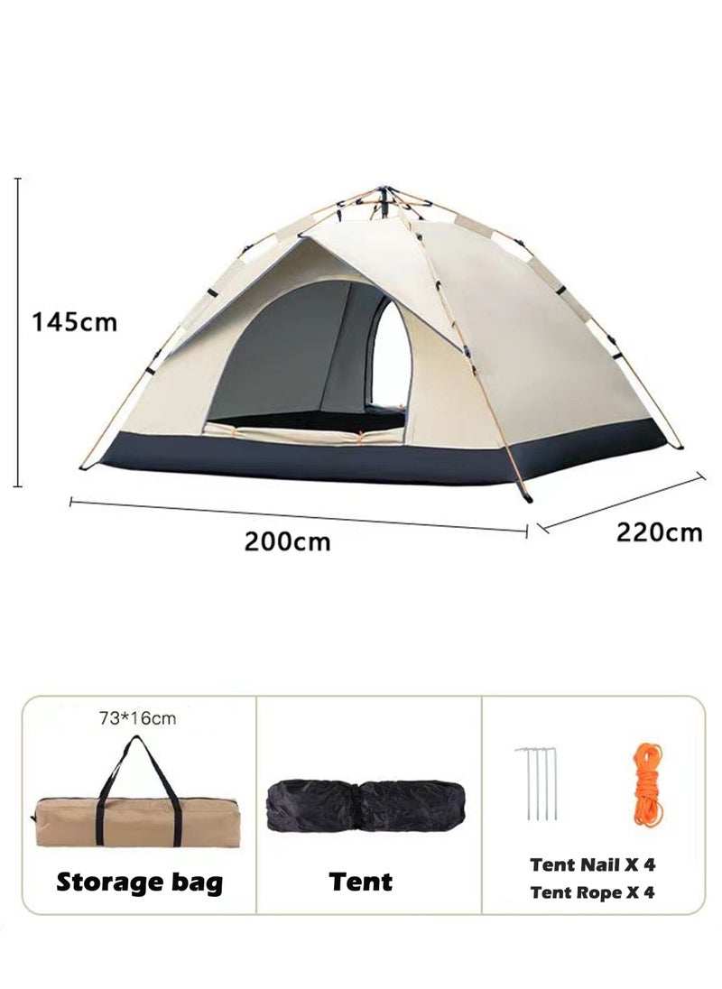 MissTiara Automatic Pop Up Tent Easy Setup Outdoor Camping Beach Pop Up Tent for 3-4 Person  - Image 2