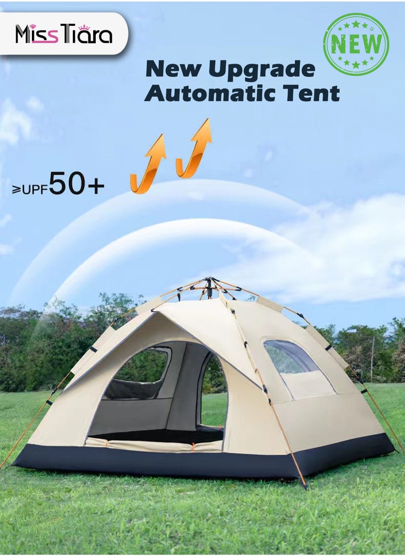 MissTiara Automatic Pop Up Tent Easy Setup Outdoor Camping Beach Pop Up Tent for 3-4 Person  - Image 1