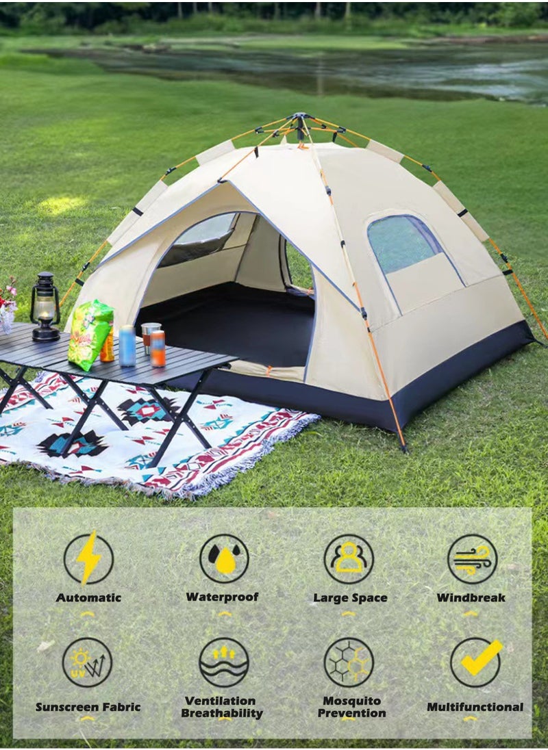 MissTiara Automatic Pop Up Tent Easy Setup Outdoor Camping Beach Pop Up Tent for 3-4 Person  - Image 4