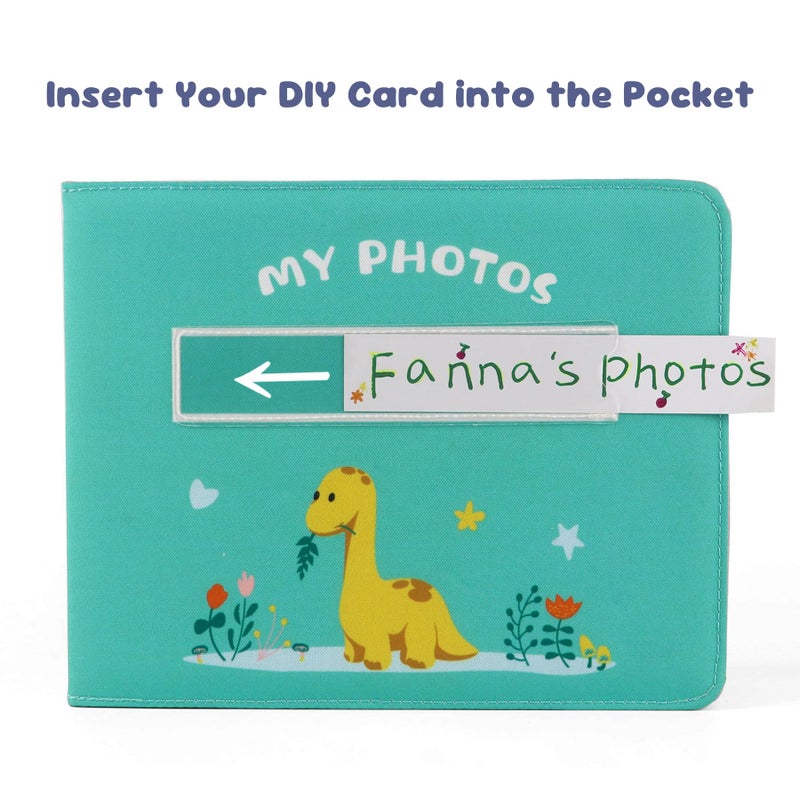FANNA Baby's My First Photo Album of Dinosaur Theme, Soft Cloth Photo Album with Color Pages for 10 Pictures 4x6 inch - Image 3