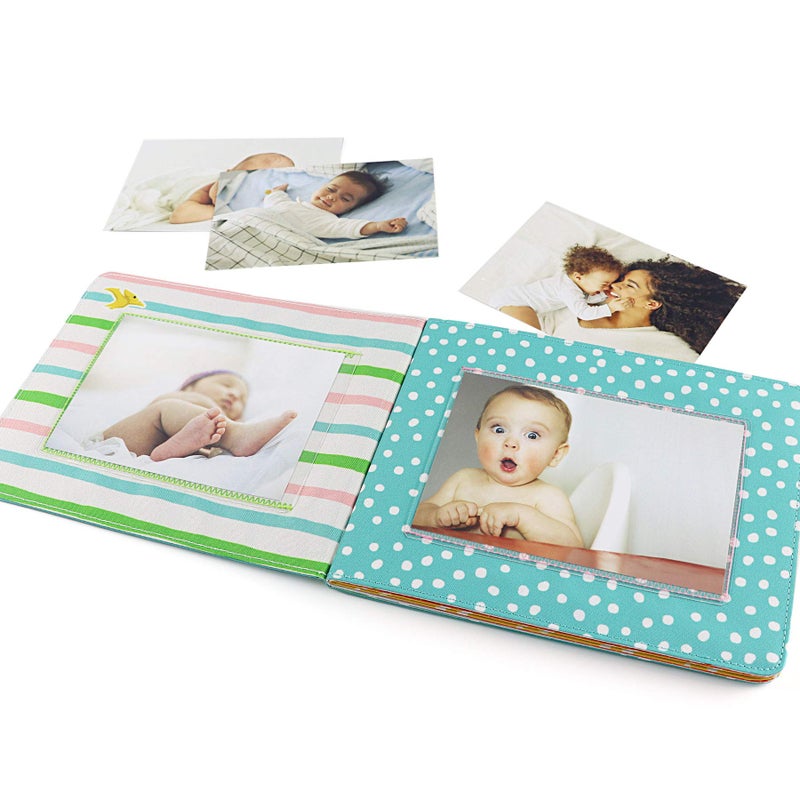 FANNA Baby's My First Photo Album of Dinosaur Theme, Soft Cloth Photo Album with Color Pages for 10 Pictures 4x6 inch - Image 4