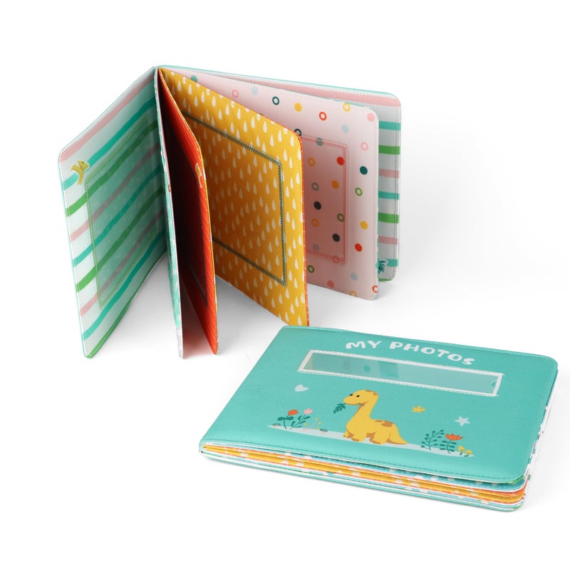 FANNA Baby's My First Photo Album of Dinosaur Theme, Soft Cloth Photo Album with Color Pages for 10 Pictures 4x6 inch - Image 5