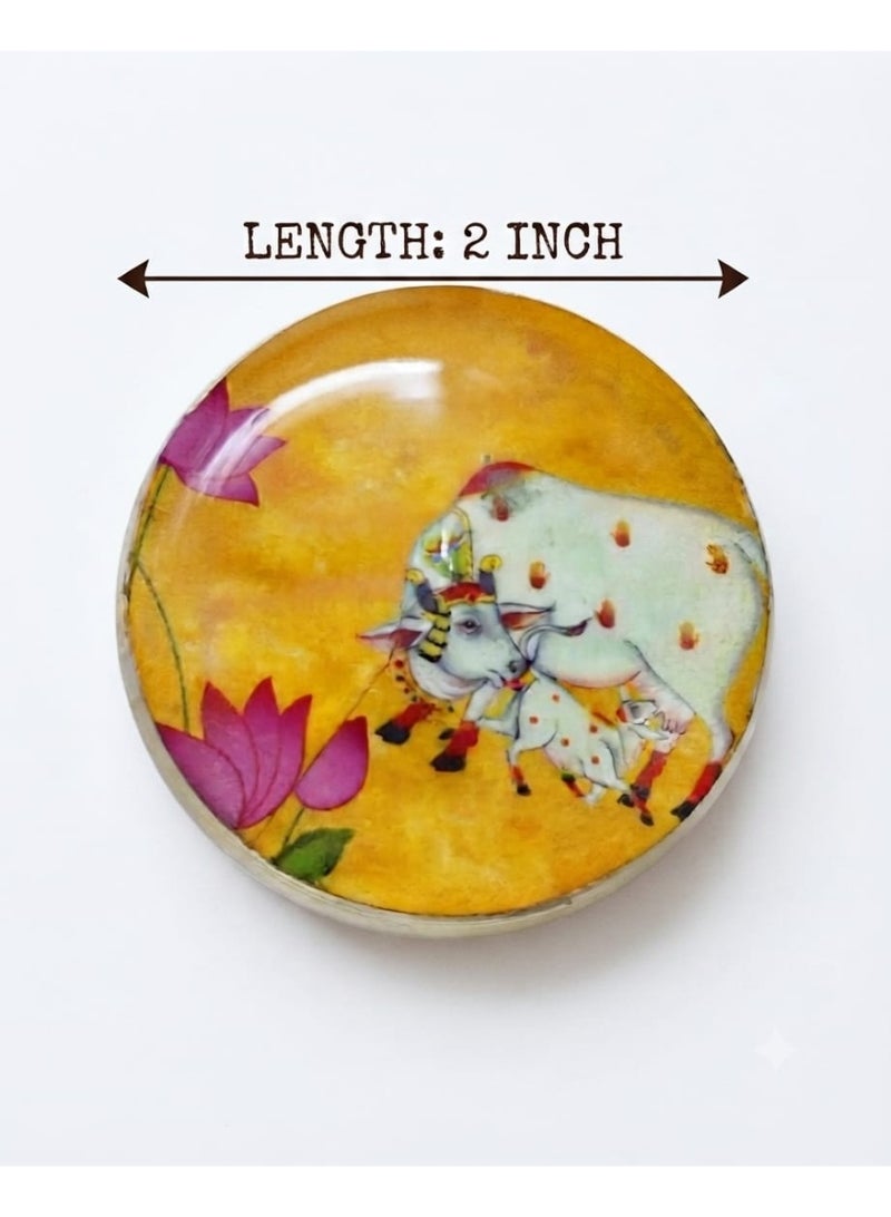 Sindoor Box Cow Design Pooja Haldi ,Kumkum Box-Return Gift - Image 4