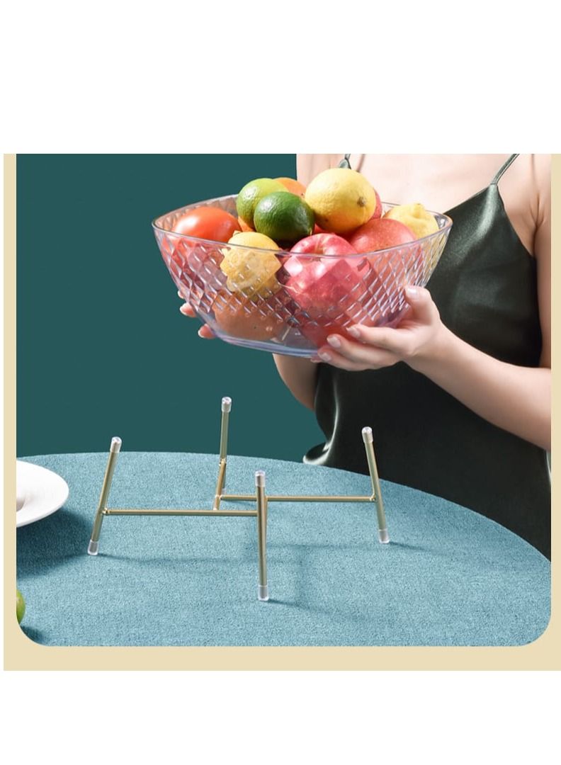 DARIYAH Luxury Candy Dried Nuts Melon Seeds Snack Bowl Plate Iron high-footed fruit basket - Image 4