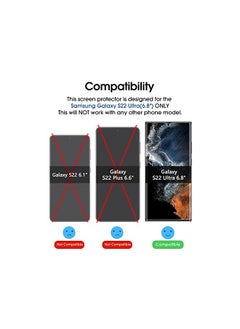 Amfilm (2 Pack) amFilm Elastic Skin Screen Protector for Samsung Galaxy S22 Ultra 5G 6.8 inch, Fingerprint ID Compatible, with Easy Installation Alignment Tool and Video, HD Clear, TPU Film Full Coverage  - Image 2