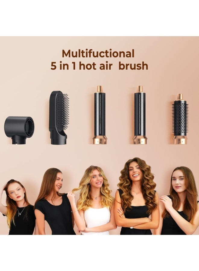 RION 5 in 1 Hair Styler Hot Air Brush – Hair Dryer, Curler, Straightener & Volumizer with Ionic Technology, Adjustable Heat Settings, Professional Multi Styling Tool for All Hair Types - Image 5