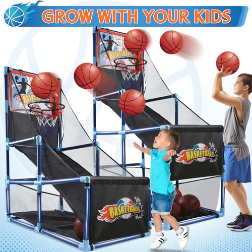 OCHIDO Arcade Basketball Game Set with 4 Ballfor Kids 3 4 5 6 7 8 9 10 Years Old BoysKids IndoorOutdoor Sport PlayIdeal Gift Age 3568810 - Image 5