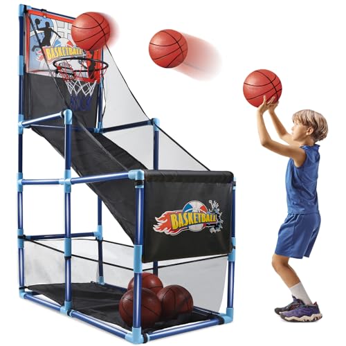 OCHIDO Arcade Basketball Game Set with 4 Ballfor Kids 3 4 5 6 7 8 9 10 Years Old BoysKids IndoorOutdoor Sport PlayIdeal Gift Age 3568810 - Image 1