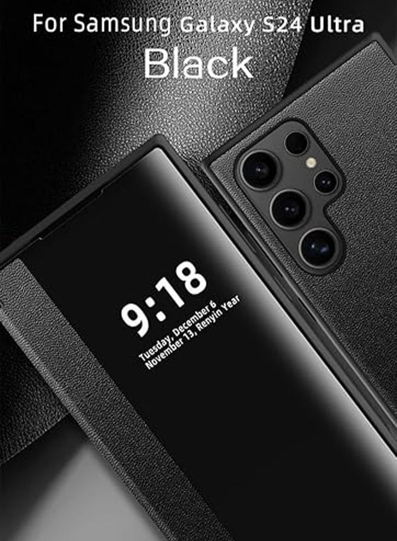 Wallet Case Cover Compatible with Samsung Galaxy S24 Ultra Case Translucent View Window,Magnetic Slim Flip Case Drop Protection Shockproof Protective Cover Compatible with Samsung Galaxy S24 Ultra - Image 2