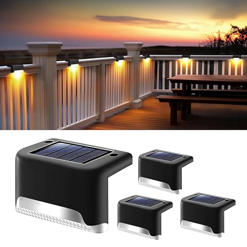 BRITSPEAR Solar Light Outdoor Garden Waterproof Stair Deck Pool Patio Fence Gate Yard Floor Step Railing Window Balcony Sunlight Pathway Ladder Light (8, Standard) - Image 1
