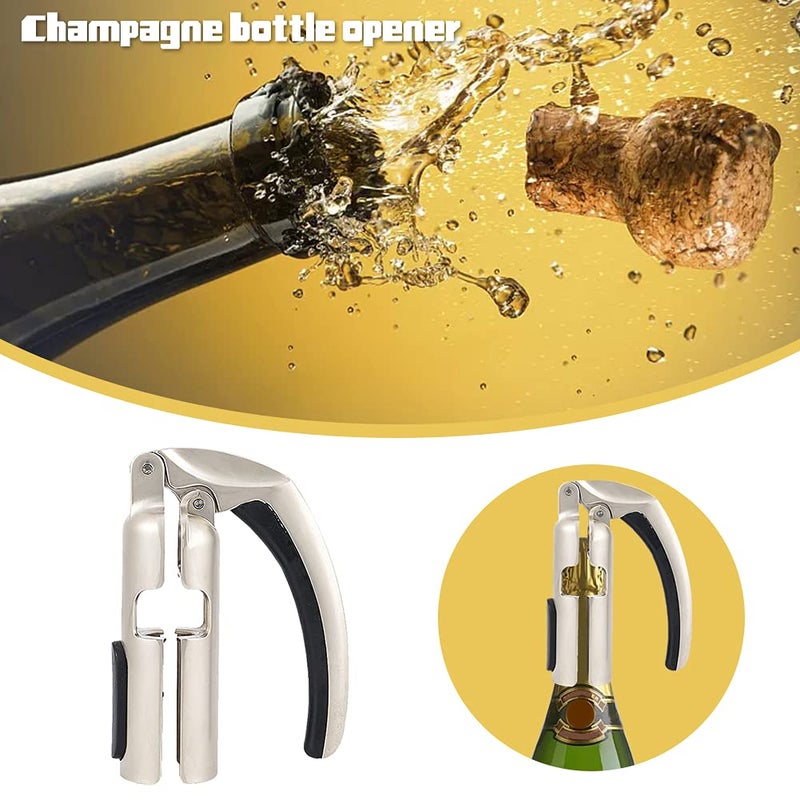 HAKUNA Champagne Bottle Opener - Zinc Alloy Sparkling Wine Cork Puller - Bar Jar Cork Puller - Champagne Corkscrew -Kitchen Sparkling Wine Bottle Opener - Best Gift Accessories - Image 3