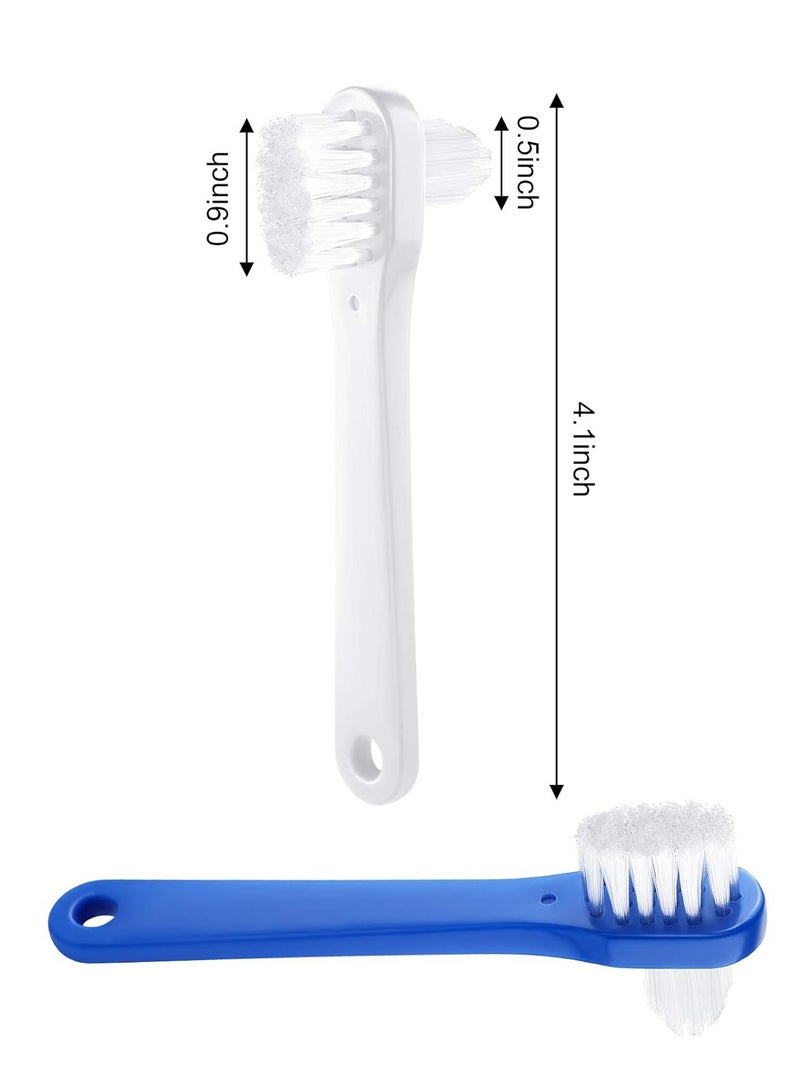 Patelai 6 Pack Denture Cleaning Brush Dual Head Portable Denture Brushes T-Shaped Denture Toothbrush False Teeth Brushes Small Hard Toothbrush for Denture Care Denture Cleaner Clear Braces Mouth Guard - Image 2