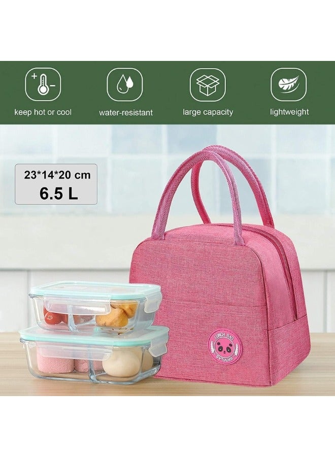 Portable Foldable Bag for Hot and Cold Food and Drinks - Thermal Bag (Pink) - Image 5