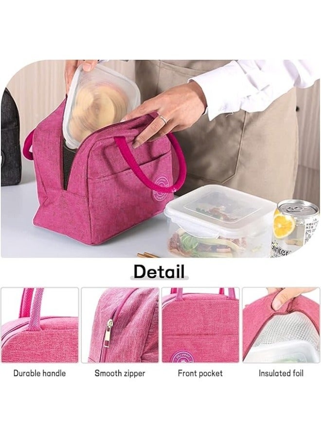 Portable Foldable Bag for Hot and Cold Food and Drinks - Thermal Bag (Pink) - Image 3