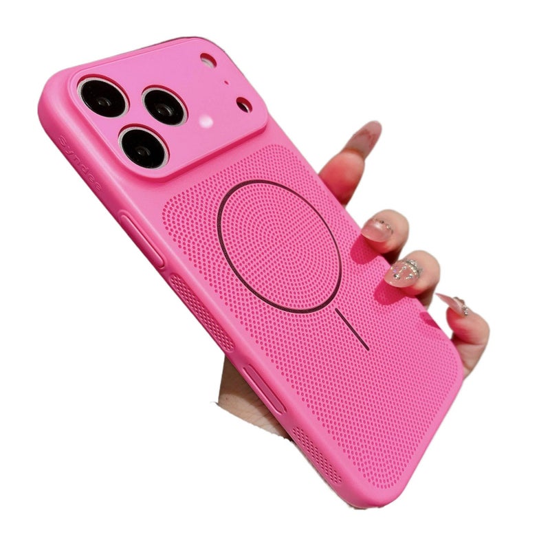 PC MagSafe Case for iPhone 13 with Drop Protection and Strong Magnetic plus Shockproof plus Full Coverage plus Heat Dissipation in Red - ModaStar - Image 1