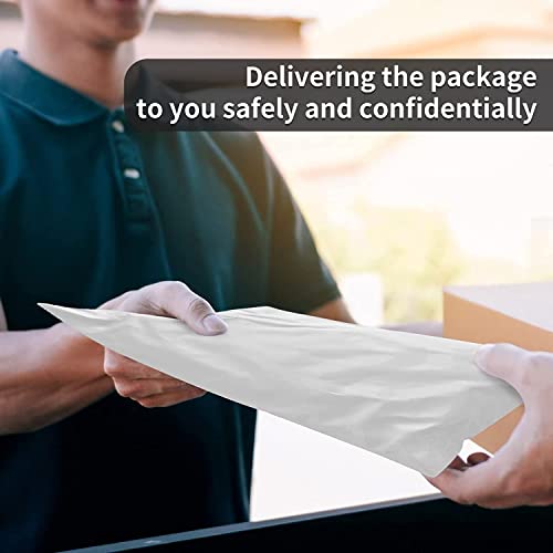 Securement Tamper Proof Plastic Courier Bag/Polybag with Pod for Packing - 50 Microns Ecommerce Packaging, Envelopes, Pouches & Covers - Tear-resistant Stretchable Secure Shipping, 10 x 12 Inch, White and Black, Pack of 50 - Image 4
