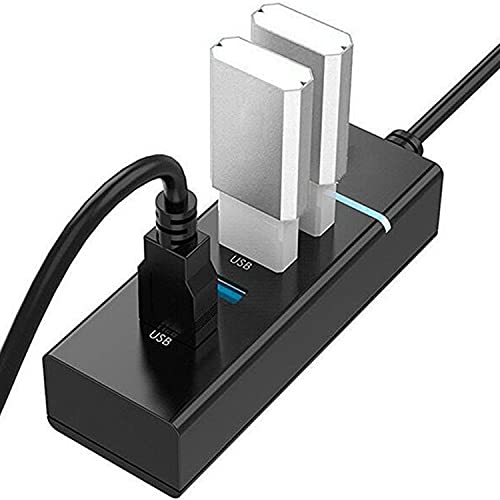 AYECEHI USB Hub 3.0 USB Port Splitter,4 Port High Speed USB Data Hub with LED Indicator for Laptop, PC, Computer, Mobile HDD, Keyboard,Mouse and More - Black - Image 3