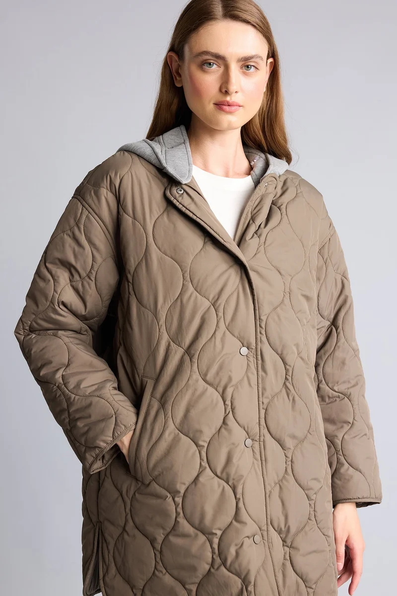 Relaxed Fit Hooded Puffer Parka