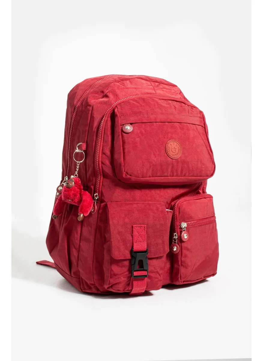 Duomino Crinkle Waterproof Large Size Red Clinkir Backpack/laptop Travel School Bag 15.6 High School