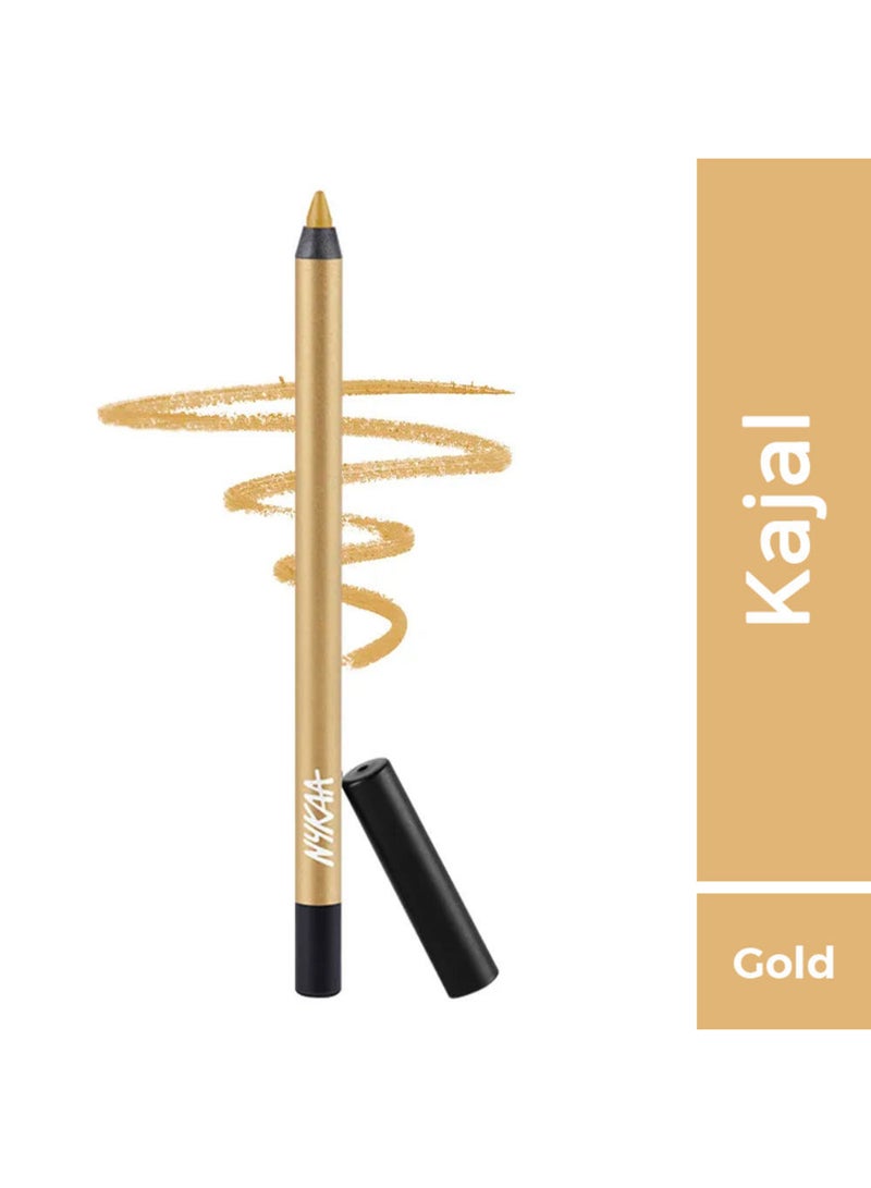 Nykaa Glamoreyes Colour Eye Pencil Kajal Golden Fleur 11 Smudgeproof Waterproof And Fadeproof Formula - Image 1